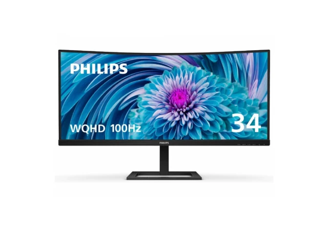 Monitor PHILIPS 346E2CUAE/00 34"/VA,zakrivljen,21:9/3440x1440/100Hz/1ms MPRT/HDMI,DP,USB/visina/crna