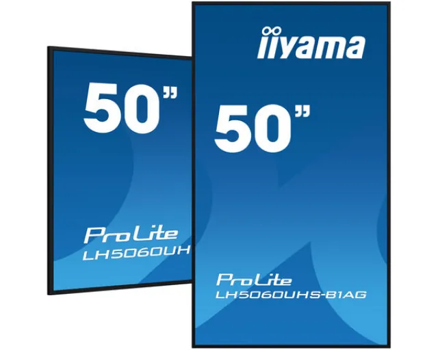 IIYAMA LFD LH5060UHS-B1AG 50" 4K UHD professional digital signage 3840x2160 16:9 500 cd/m² 1200:1 8ms Android 11 OS, iiSignage², FailOver, EShare landscape, portrait
