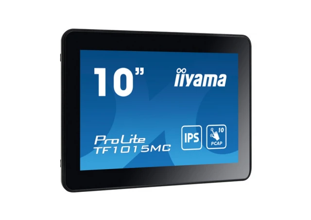 Iiyama The ProLite TF1015MC (10.1 inch) uses PCAP touch technology and is built into an eye catching bezel with edge-to-edge glass. Equipped with a foam seal finish it supports seamless integration into kiosks and provides IP65 rating.