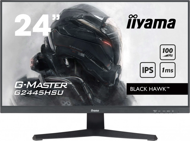24 inch IPS Gaming G-Master Black Hawk FreeSync 1920x1080 144Hz 300cd/m2 HDMI DisplayPort 1ms MPRT Adaptive Sync Speakers USB 2x 2.0 Black Tuner 15cm Height Adj Stand