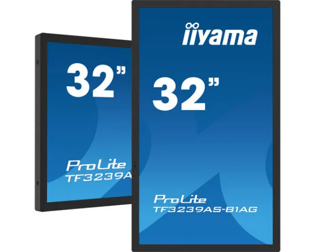 IIYAMA LFD TF3239AS-B1AG 32" 12pt Open Frame PCAP interactive large format display 500 cd/m² 8ms 	projective capacitive 12 points touch through-glass, temperature sensor with fan control