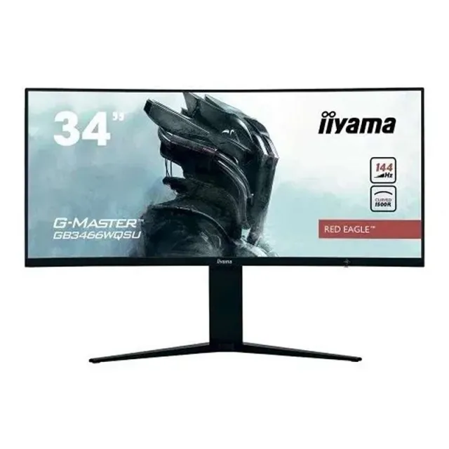 Iiyama 34" UW VA-panel, Curved Gaming 1500R,G-Master Gold Phoenix, 3440x1440-240Hz (21:9),0,4ms (MPRT),500cdm HDR400,FreeSync Premium,Speakers,2xHDMI (2.1) VRR/ALLM,2xDisplayPort, USB-C DOCK (LAN/KVM/95W PD),USB 2x3,2+1xC, PIP/PBP,13cm Height Adj. Stand
