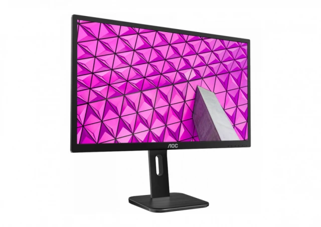 AOC Monitor LED 24P1 PRO (23.8“, 16:9, 1920x1080, IPS, 250 cd/m², 1000:1, 50M:1, 5 ms, 178/178°, VGA, DP, HDMI, DVI, 4 x USB 3.0, Audio OUT, Speakers, Tilt: -5/+35°, Swivel, Tilt, H. Adjust, VESA, Ergonomic, Borderless) Black, 3y