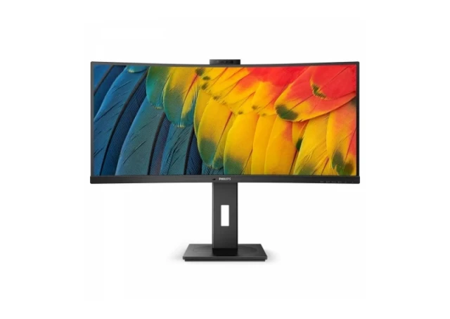 Monitor PHILIPS 34B1U5600CH/00 34"/VA,zakrivljen,21:9/3440x1440/120Hz/4msGTG/HDMI,DP,USB C/kamera