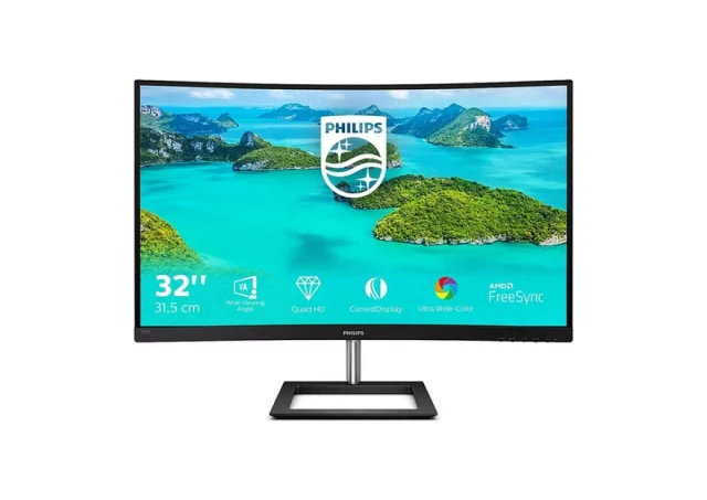 Monitor PHILIPS 325E1C/00 31.5"/VA,zakrivljen/2560x1440/4ms GtG/VGA,HDMI,DP/VESA