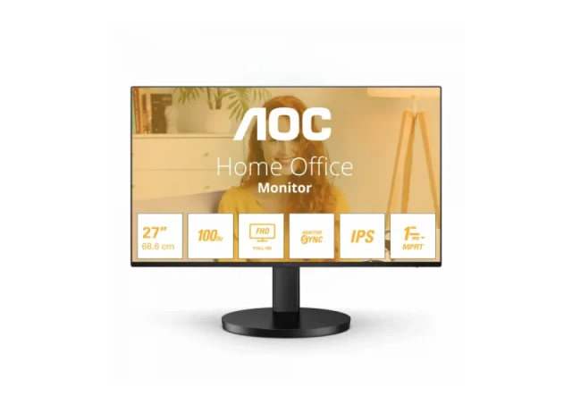 Monitor AOC 27B3HA2 27"/IPS/1920x1080/100Hz/1ms MPRT/VGA,HDMI/VESA/zvučnici/crna