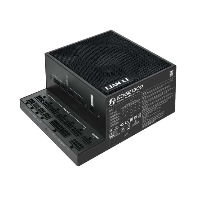 Napajanje 1300W Lian Li EDGE 80PLUS Platinum PCIe 5.1, ATX 3,1 USB HUB, Crno