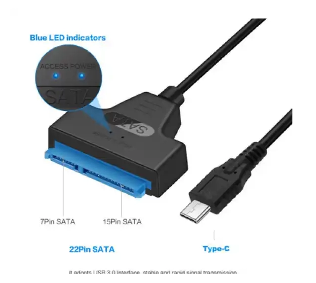 / Napojni kabl USB C na Sata 22 pin NKC-K022