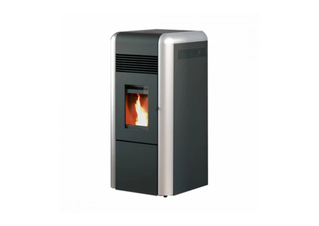 Peć na pelet za etažno grejanje Alfa Plam Dino 27kW, srebrna