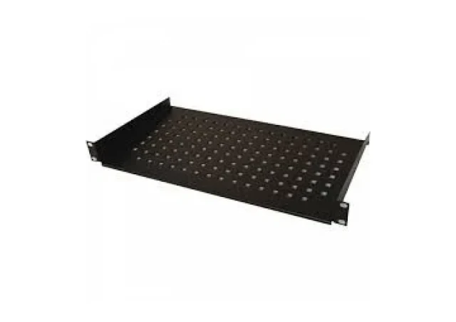 Polica fiksna 600mm rack kačenje na 4 tačke/podesivi zadnji držači Mirsan 19/1U crna MR.SBR60.01_YK