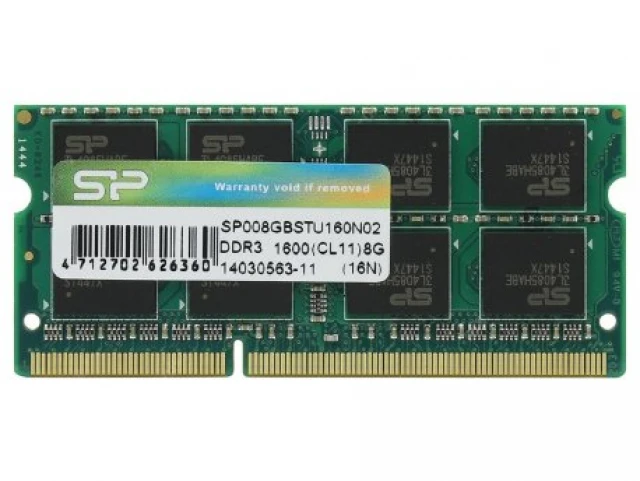 RAM SODIMM DDR3 Silicon Power 8GB 1600MHz CL11 1.5V SP008GBSTU160N02