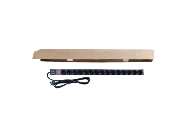 Exeshop Razvodni PDU panel za rack 19 in, sa 15 utičnih mesta, kabl 2m (aluminijum)