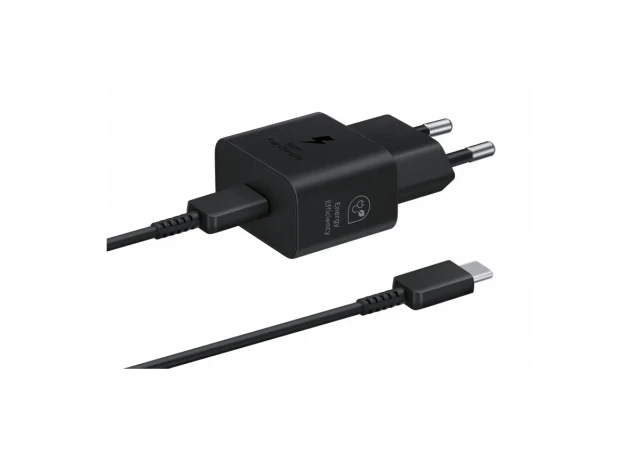 Samsung kućni punjač EP-T2510-XBE Type C 25W Fast sa kablićem crni
