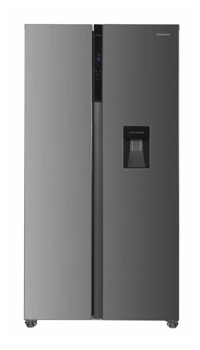 SBS frižider HEINNER  HSBS-H439NFXWDE++ 439l/NoFrost/90x177/inverter/Inox