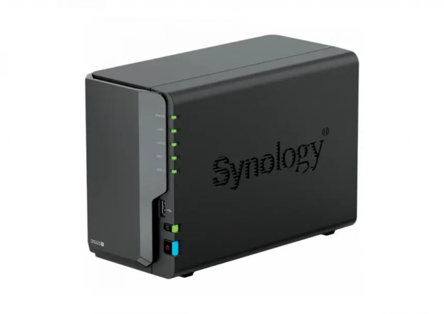 Synology DS225+, Tower, 2-bays 3.5'' SATA HDD/SSD, CPU Inte Celeron J4125 4-core (4-thread) 2.0 GHz, burst up to 2.7 GHz, 2 GB DDR4 non-ECC (expandable up to 6 GB), 1xRJ-45 1GbE LAN, 1xRJ-45 2.5 GbE LAN, 2xUSB 3.2 Gen 1, 1.3 kg, 3yr warranty