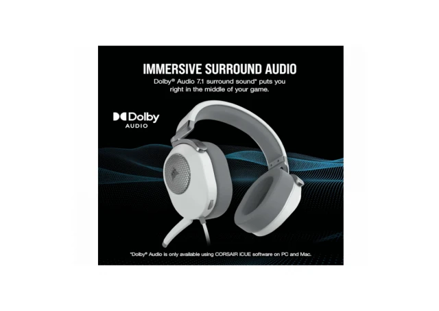 Slušalice CORSAIR HS65 SURROUND ŽICNE/CA-9011271-EU/bela