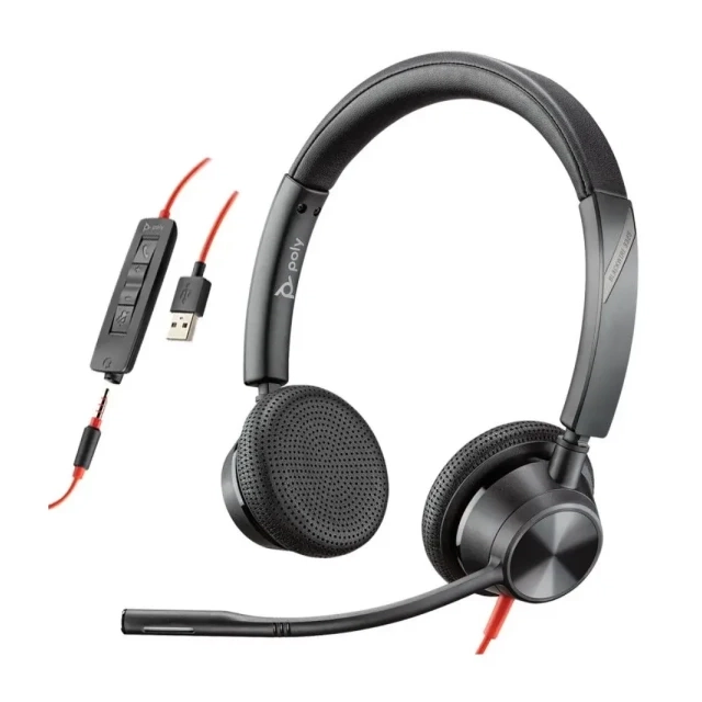 Slušalice sa mikrofonom Plantronics Poly Blackwire 3325 crne