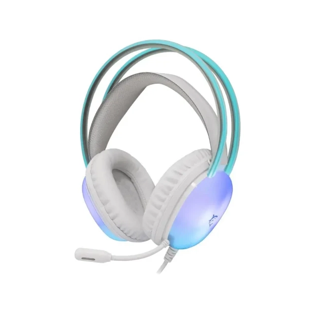 Slušalice sa mikrofonom White Shark PEACOCK 50mm/Multiplatform/RGB/Bela