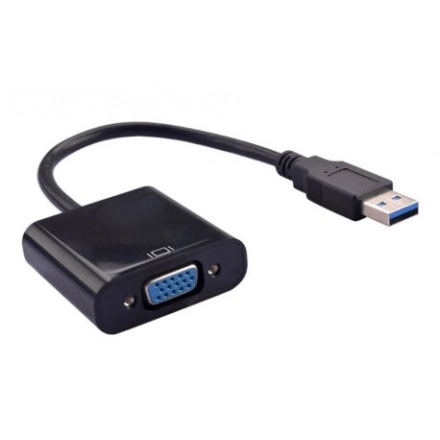 Adapter E-Green USB 3.0 (M) - VGA (F) crni