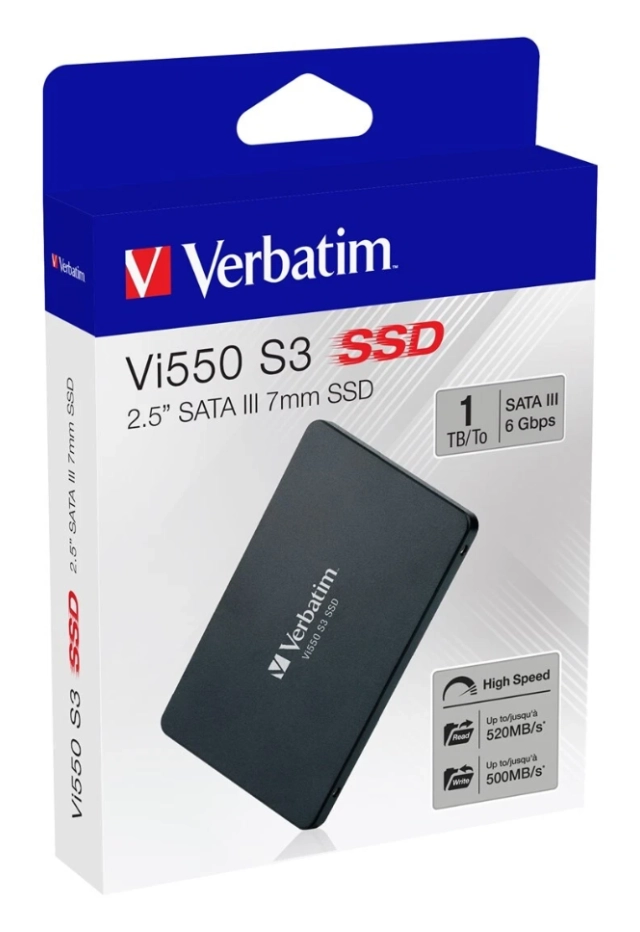 SSD 2.5" SATA Verbatim Vi550 S3 1TB 520MB/s 500MB/s