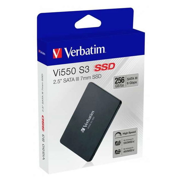 SSD 2.5" SATA Verbatim Vi550 S3 256GB 520MB/s 460MB/s