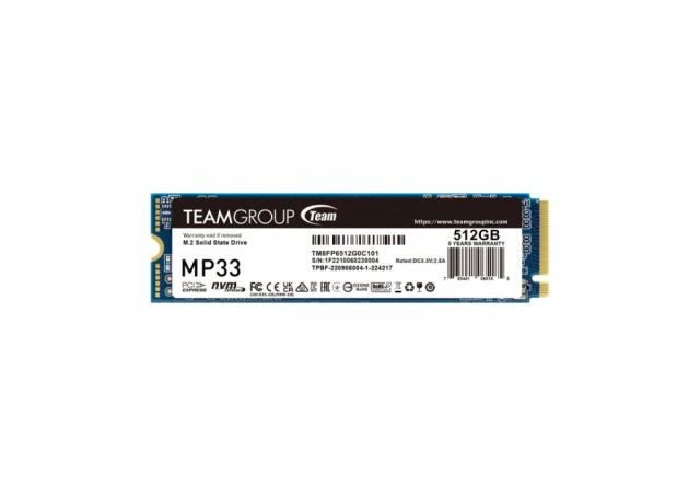 SSD M.2 NVMe TeamGroup 512GB MP33 Gen3x4 1700MBs/1400MBs TM8FP6512G0C101