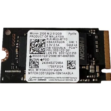 SSD Micron 512GB NVMe 2242 MTFDKCD512QGN Bulk