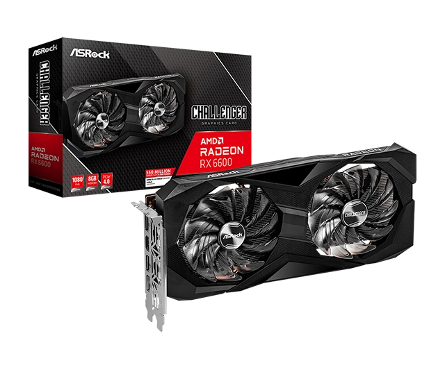 SVGA Asrock Radeon RX6600 Challenger D 8GB GDDR6, RX6600 CLD 8G