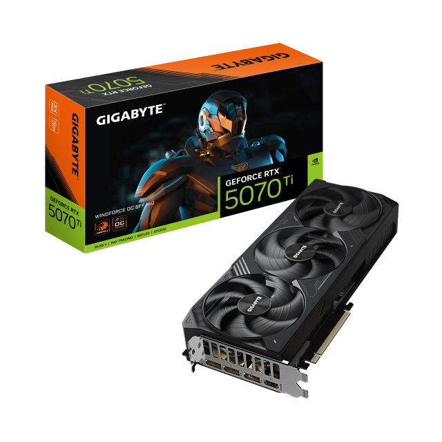 SVGA GIGABYTE RTX 5070 Ti Windforce OC 16GB GDDR7 256bitSFF, GV-N507TWF3OC-16GD