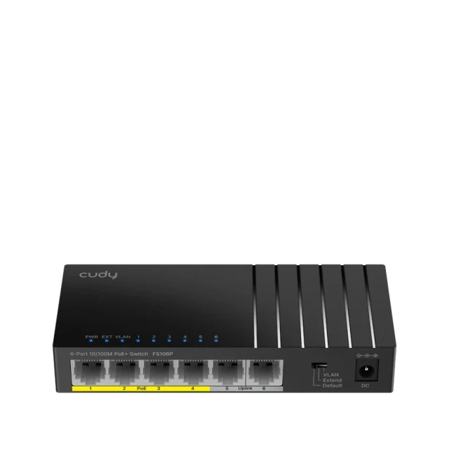 Svič 10/100 6-port Cudy FS106P PoE+/36W/2×Uplink