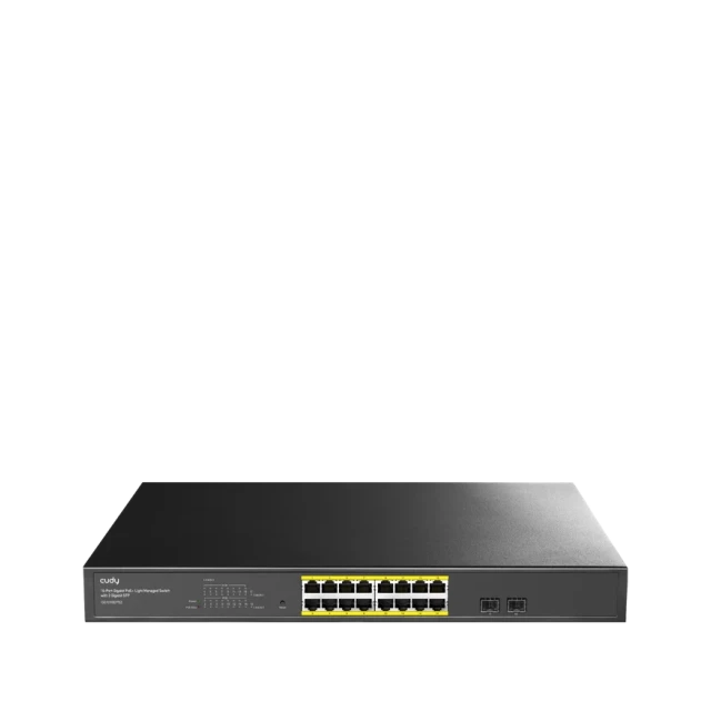 Svič 10/100/1000 16-port Cudy GS1016EPS2 Light Managed PoE+ sa 2x SFP 200W