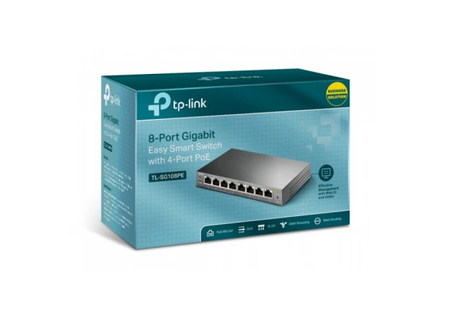 TP-LINK Switch TP Link TL-SG108PE 8-port 10/100/1000/4PoE/Metal