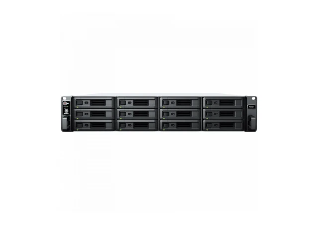 Synology RackStation RS2423+, Rack 2U, 12-bay 3.5''/2.5" SATA HDD/SSD, AMD Ryzen V1780B 4-core 3.35(base)/3.6 (turbo)GHz,8 GB DDR4 ECC UDIMM,2 x RJ-45 1 GbE LAN,1 x RJ-45 10 GbE LAN,2xUSB 3.2, eSATA port,1 x Gen3 x8 slot PCIe, 11.5kg, 3y