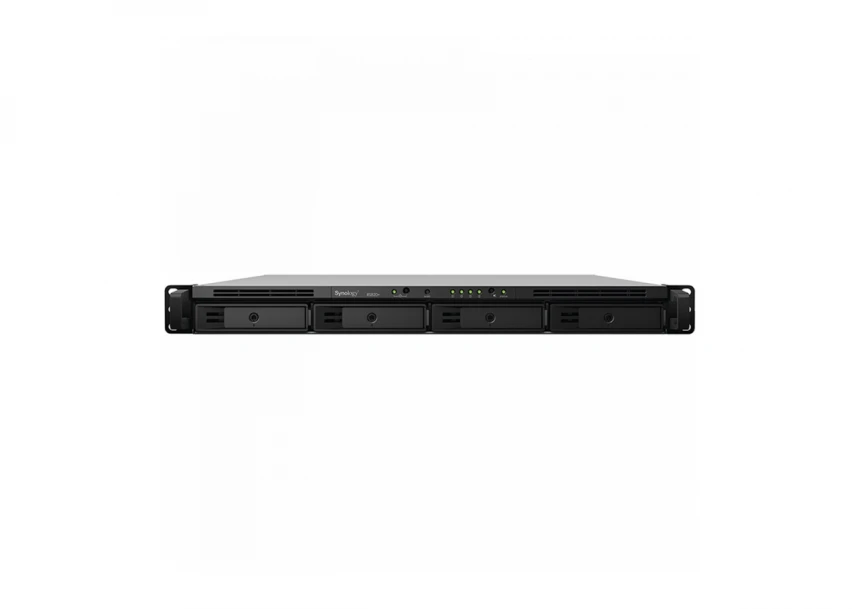 Synology RackStation RS822RP+; Rack 1U; AMD Ryzen V1500B 4-core 2.2 GHz; 2 GB DDR4 ECC SODIMM; 4x 3.5”/2.5” HDD bays; 4x RJ-45 1GbE LAN Port; 2x USB 3.2 Gen 1 Port; eSATA Port; redundant power supply, 3yr warranty