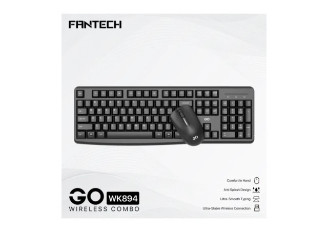 Tastatura + Mis Wireless Fantech WK-894 US crna