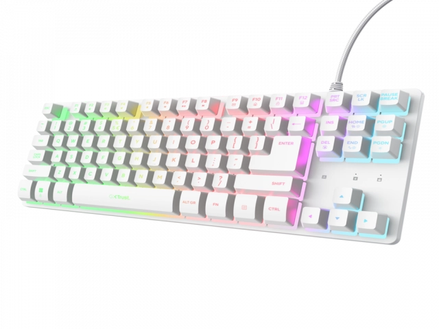 Tastatura TRUST GXT833 THADO žicna/RGB/TKL/gaming/bela