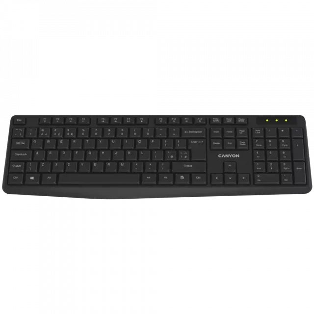 CANYON Keyboard KB-W01 EN/AD Wireless Black