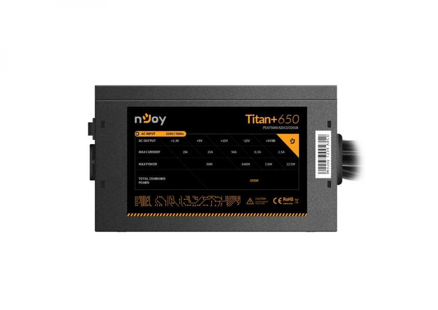 NJOY Titan+ 650 650W napajanje (PSAT5065A20CUCO01B) 