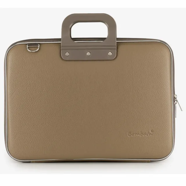 Torba BOMBATA CLASSIC VINIL LAPTOP BRIEFCASE (15") Dove Gray Taupe