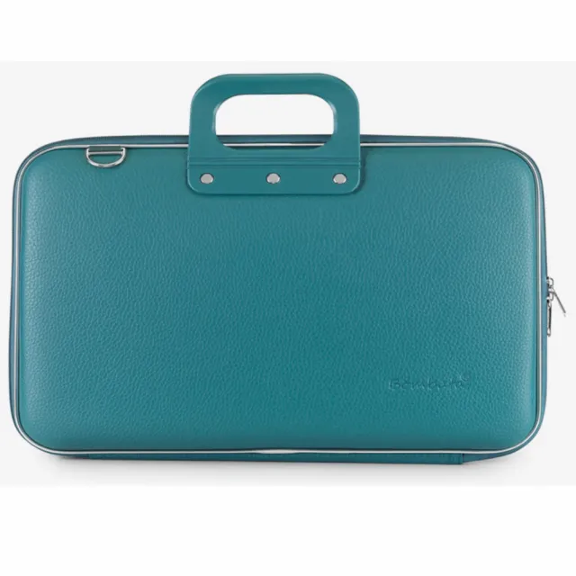 Torba BOMBATA CLASSIC VINIL LAPTOP BRIEFCASE (15") Teal Blue