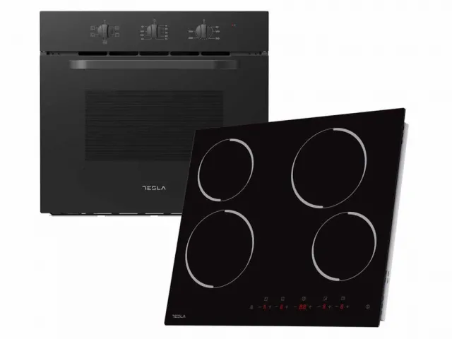 Tesla WG Ugradni set TESLA BO301MB+HV6401MB/65L/60cm/Mechanical control/keramicka ploca/59cm/crna