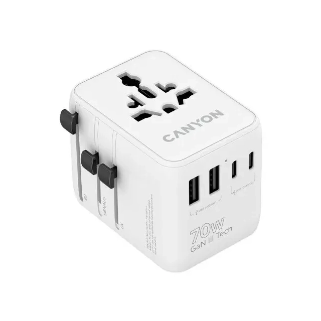 CANYON Travel Adapter OnTour 70 EU/UK/US/AUS 70W White