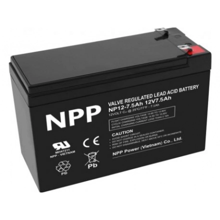 UPS Battery NPP NP12V-7.5Ah AGM BATTERY C20=7.5Ah, T1