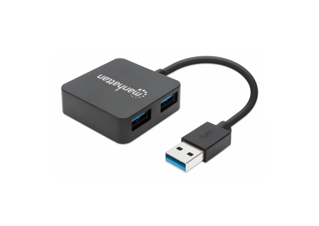 USB HUB 4port Manhattan 162296 3.2 G1/5Gbps/Crni