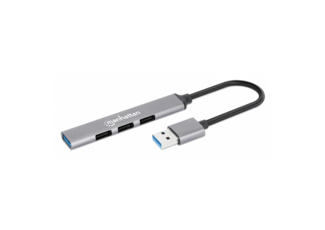 USB HUB 4port Manhattan 168427 3.0/3xUSB 2.0 480Mbps/1xUSB 3.0 5Gbps/sivi