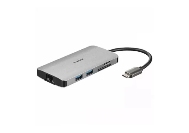 D-Link USB HUB DLink DUB-M810 USB-C HDMI 4K/USB A 3.0x3/RJ45/SD-microSD
