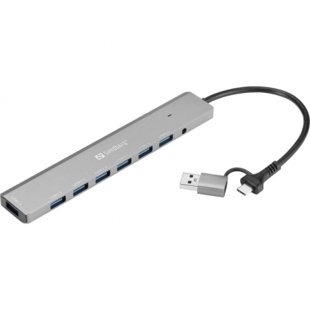 USB HUB Sandberg 136-66 USB-A/USB-C 7 port USB 3.0
