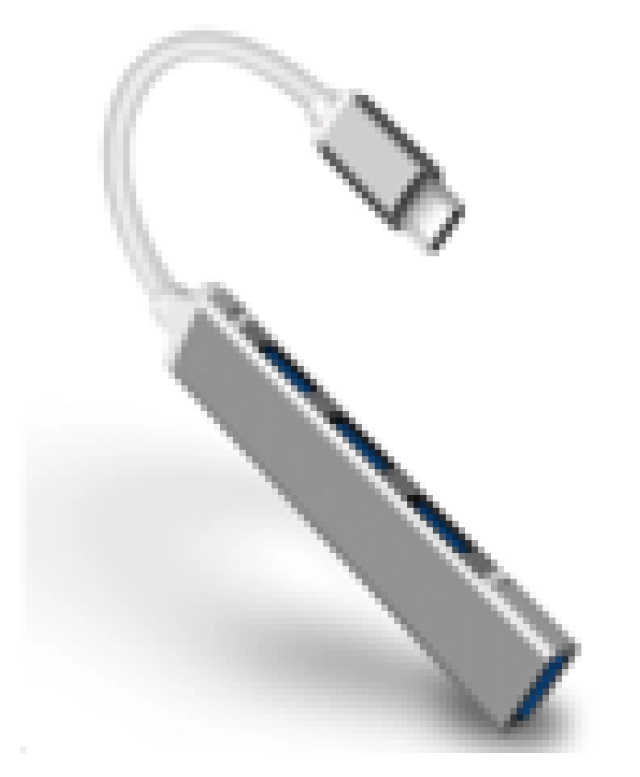 USB HUB Stars Solutions 4 porta USB-C na USB 3.1 sivi