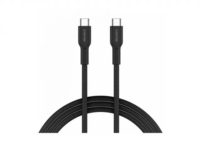 CANYON cable OnWire 60CL C-C 60W COLOR Braided 1m Black