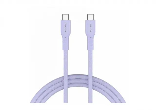 CANYON cable OnWire 60CL C-C 60W COLOR Braided 1m Purple
